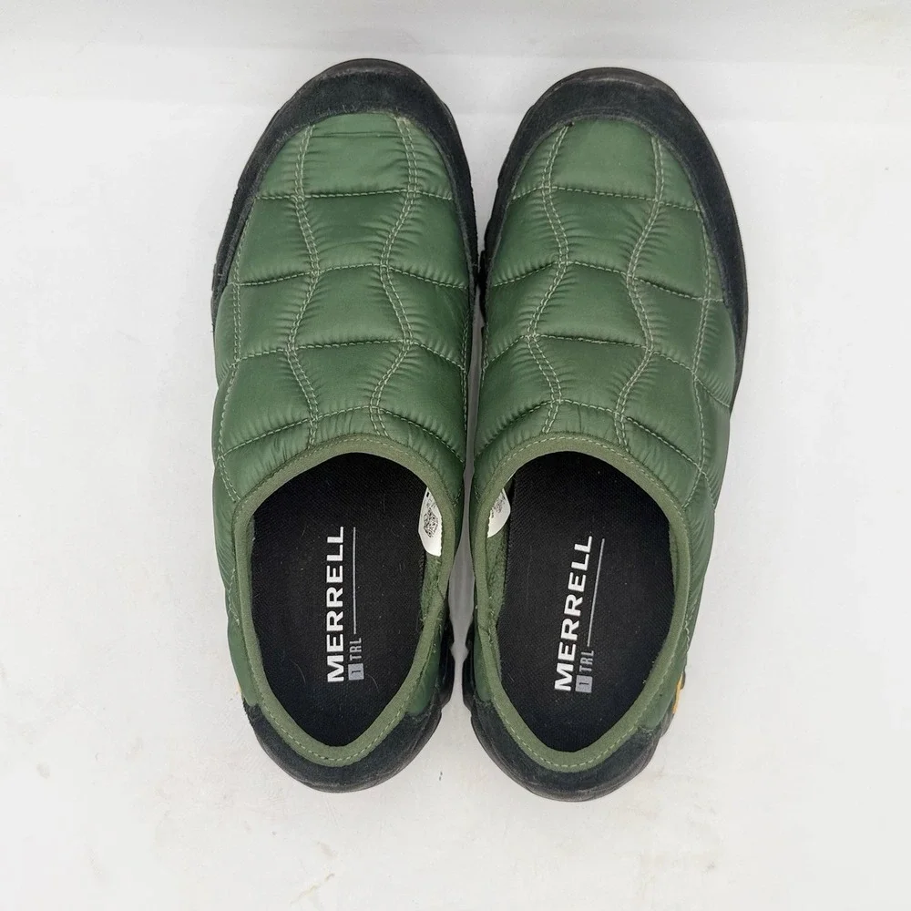 Merrell Moab 2 Quilted Slide 1TRL Viridian Green Men's 8 Hiking Mule Vibram EUC